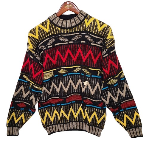 Supreme 24FW Flocked Logo Sweater, Heavyweight Wool, Size S, Black