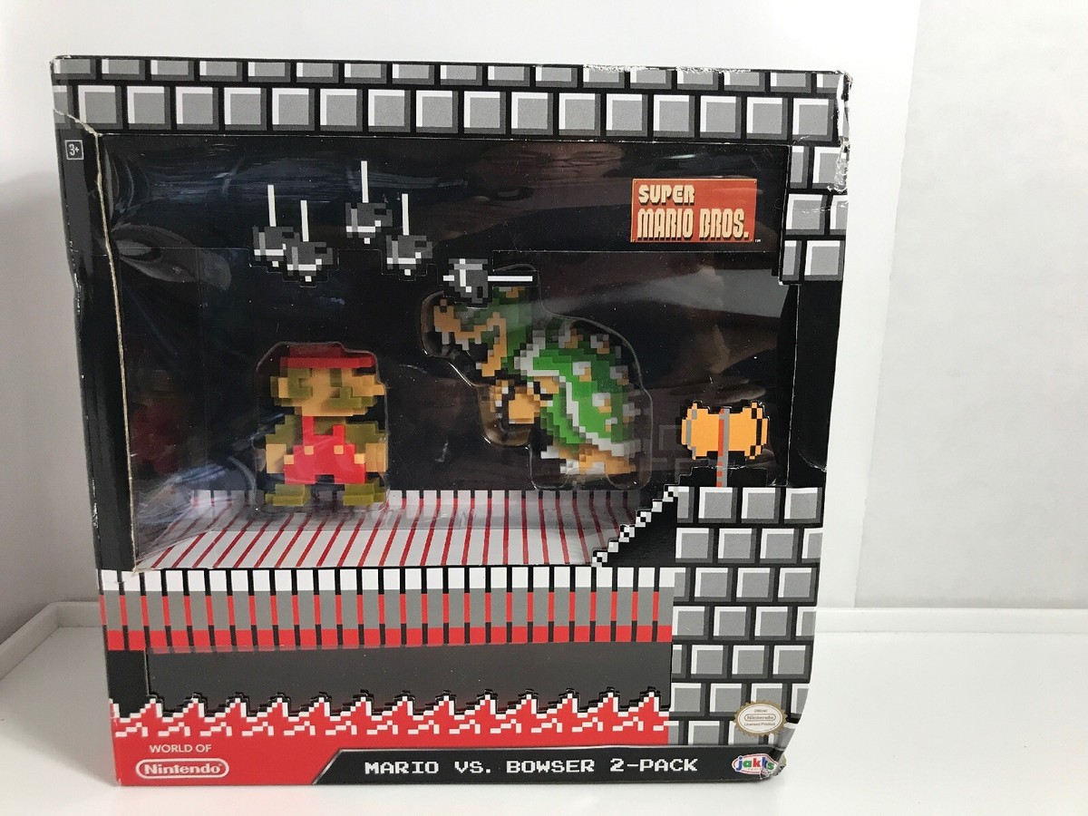 World of Nintendo Super Mario Bowser 2-pack 8-bit Diorama - Main Image