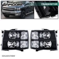 Fit For 2007-2014 Chevy Silverado 150025003500 Blackclear Corner Headlights