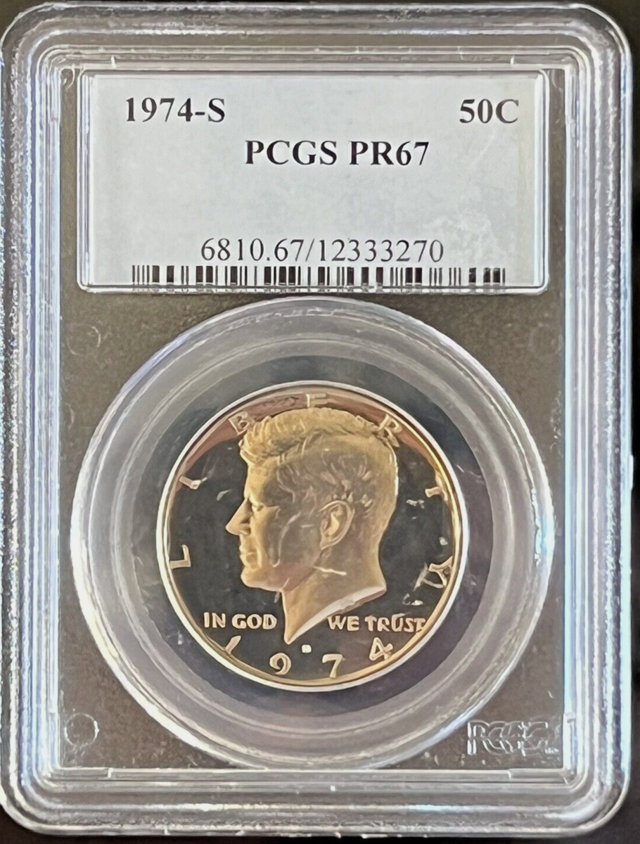 【博物館級】PCGS PR69DCAM 1974-F 独50Pf POP1 1974-S Kennedy Half Dollar PR69DCAM PCGS