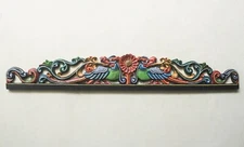 Yali Sculpture Dragon Wall Panel Wooden Lintel Door Top Vintage Home Decor Rare