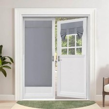 Blackout French Door Curtains, Privacy Thermal 26x68 inch 1 panel Grey