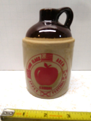 Vintage Four Flags Area Michigan Apple Festival Crock, Jug Made in USA