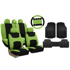 Car Seat Covers Light Breezy Flat Cloth Combo Set Universal Fit W Floor Mats