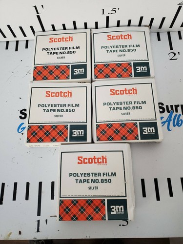 Vintage Scotch Brand POLYESTER FILM TAPE No. 850 Silver NOS x 10 Rolls ...