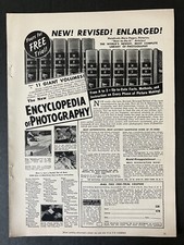 Encyclopedia of Photography 11 Giant Volumes Revised 1950 Vintage Print Ad