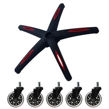 28 inch Nylon Gaming Chair Base with Casters Heavy Duty Office Chair Base Part