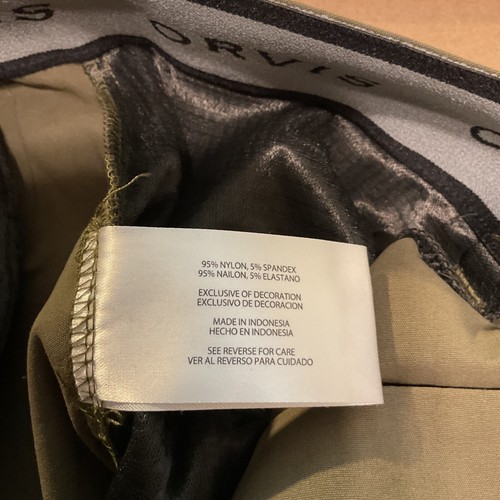 ORVIS Men's Cargo Belted Shorts Zip Pocket OLIVE GREEN 32 Stretch Outdoor NEW - Picture 8 of 13