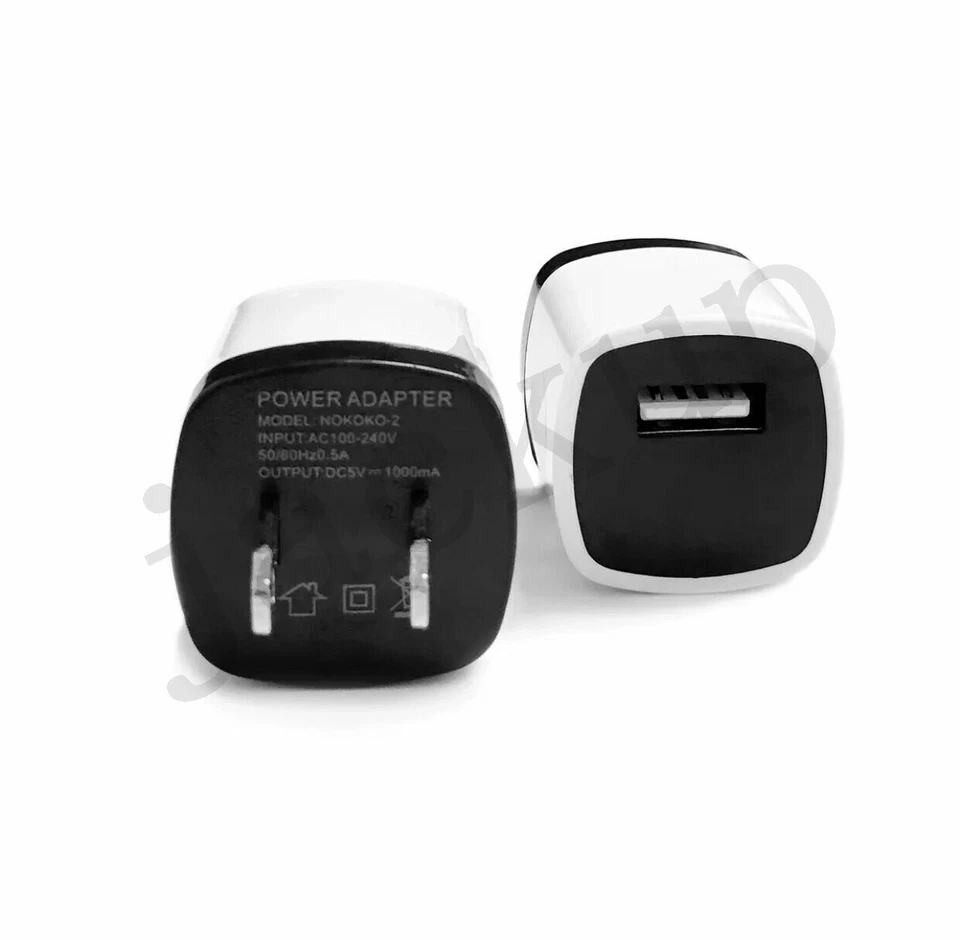 lot 100 1A USB Power Adapter AC Home Wall Charger US Plug FIT for iPhone 5 6 7 - Image 3 of 4