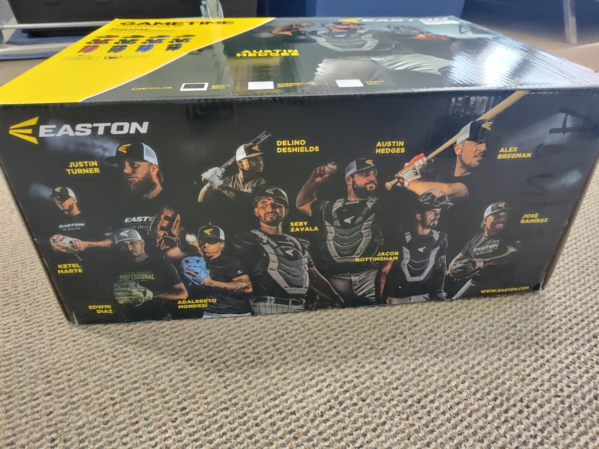 Easton Gametime Adult Size Catcher's Gear Box Set Black New