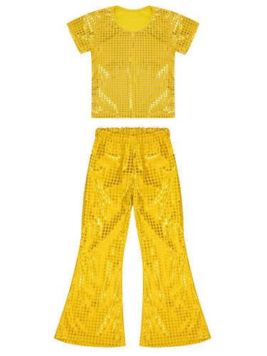 Outfit da discoteca per bambini ragazze set palco festa girocollo lucido - Foto 16 di 64