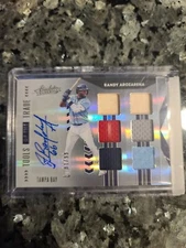 2020 Panini Absolute baseball Randy Arozarena rc 6 patch relic auto 81/99 Tampa.