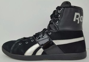 silver reebok high tops