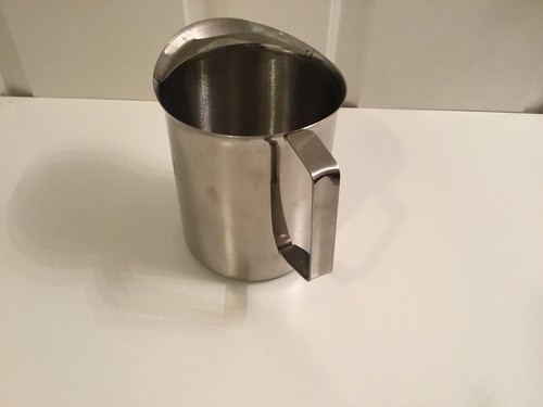 vtg mid century stainless steel water pitcher