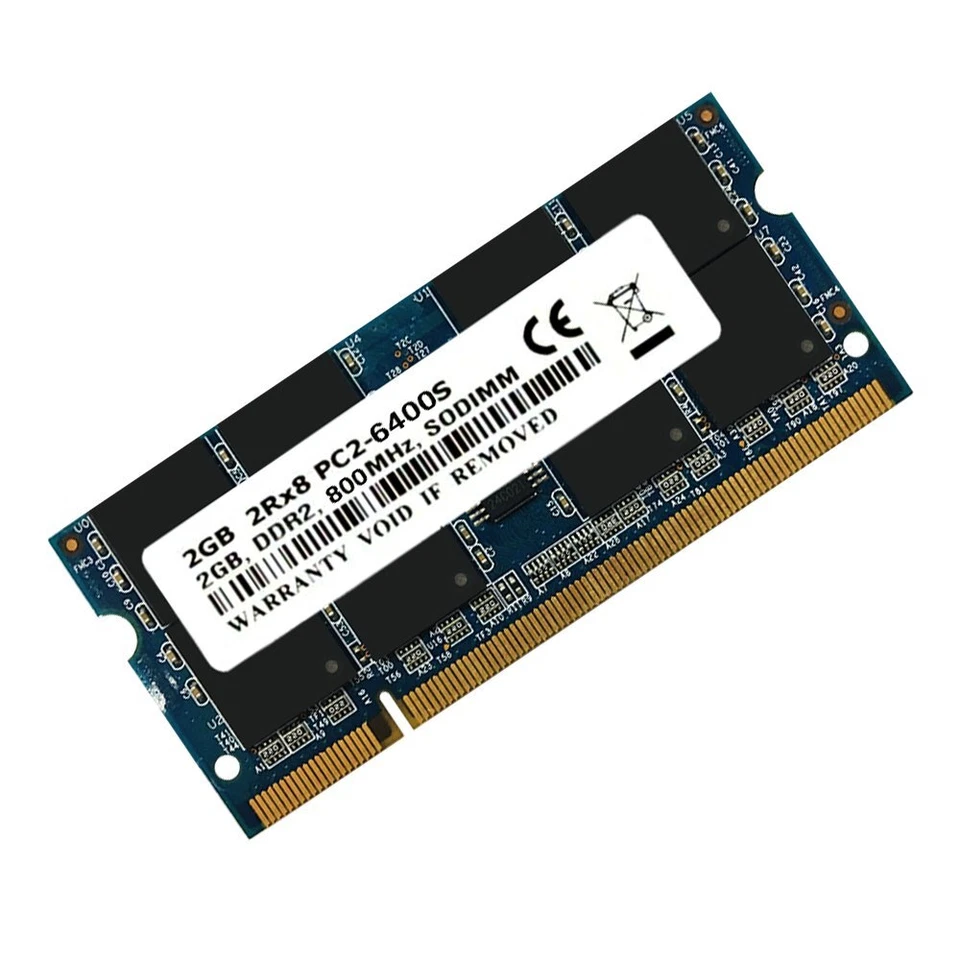 2GB 1GB DDR2 800MHz PC2-6400S 200Pin 1.8V SODIMM Azul Portátil Memoria RAM SP - Imagen 2 de 4