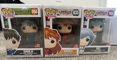 Funko pop Evangelion set Shinji, Asuka, and Rei