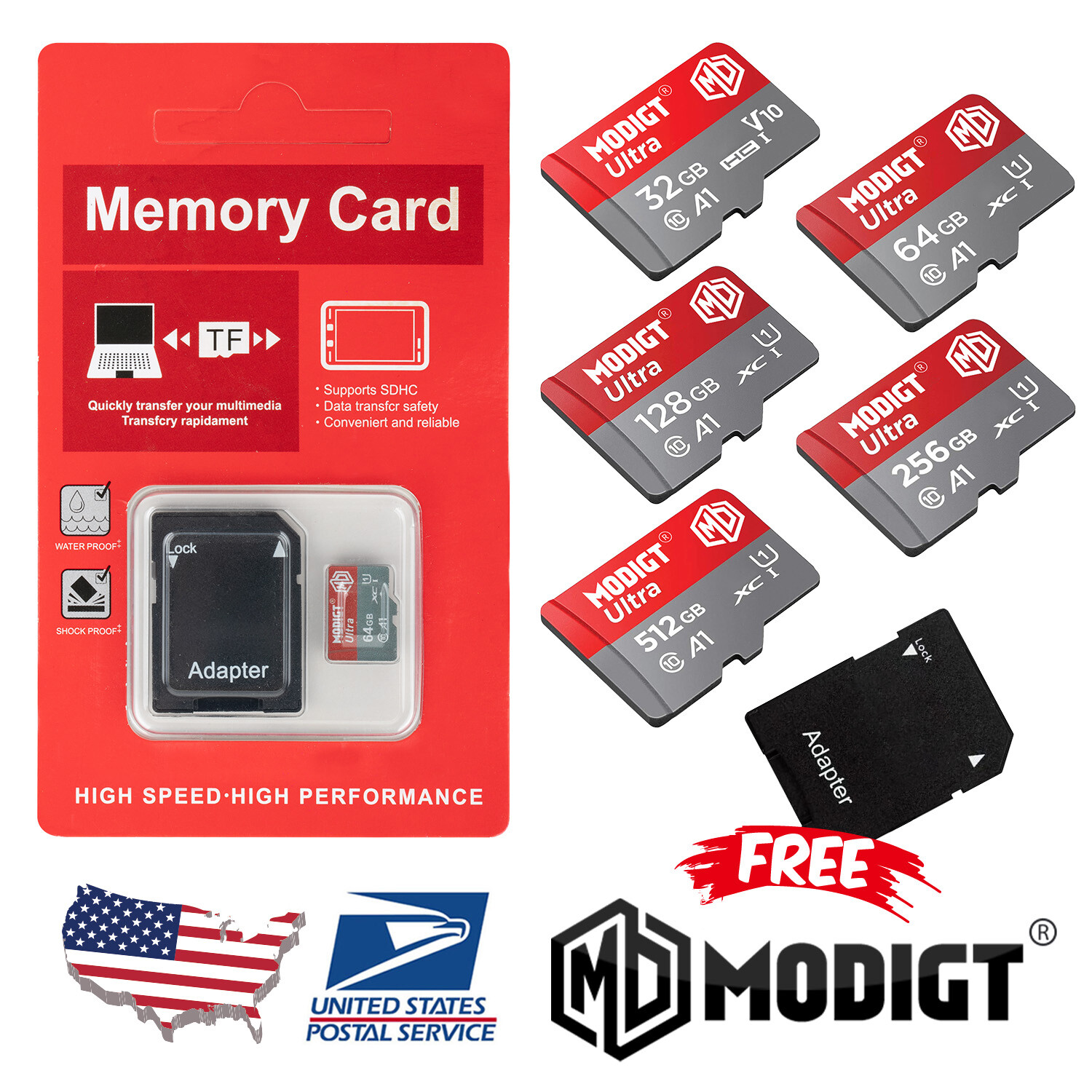 High Speed Memory For Micro SD Card 32GB 64GB 128GB 256GB TF Card Ultra Class 10