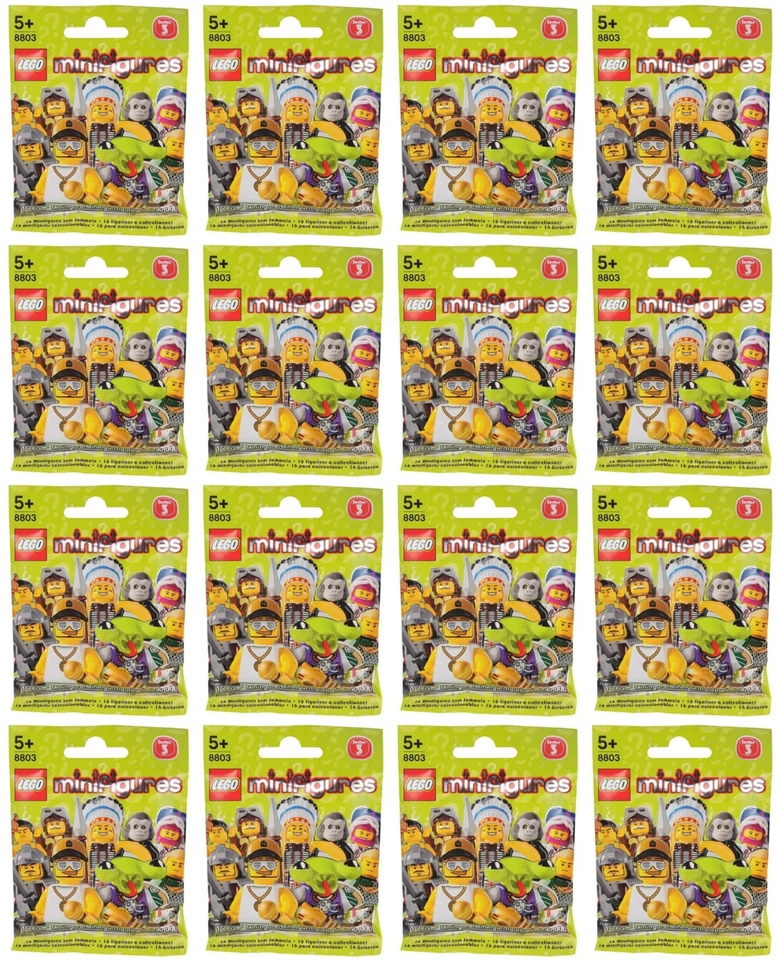 Complete Set of (16) Lego Series 3 Collectible Minifigures 8803 New Sealed 2011 - Image 2 of 4