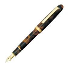 Platinum 3776 Celluloid Fountain Pen - Tortoise  M Nib
