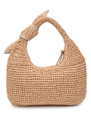 Urban Expressions Beige Woven Shoulder Bag