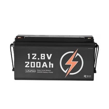 12V 200Ah Deep Cycle LiFePO4 Battery BMS Lithium Iron Phosphate Battery for RV