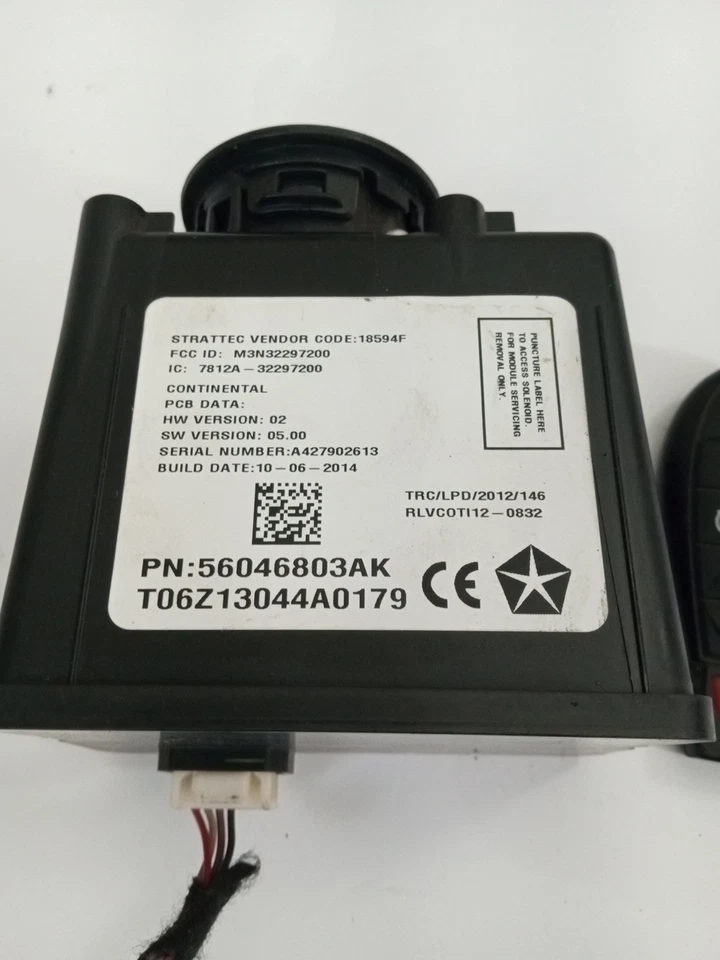 2013-2016 Dodge Dart Ignition Switch Module OEM Mopar 56046803Ak 56046803 - Image 3 of 4