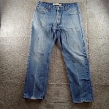 Levis 505 Jeans Mens 36x30 Blue Regular Fit Straight Leg 100 Cotton Denim