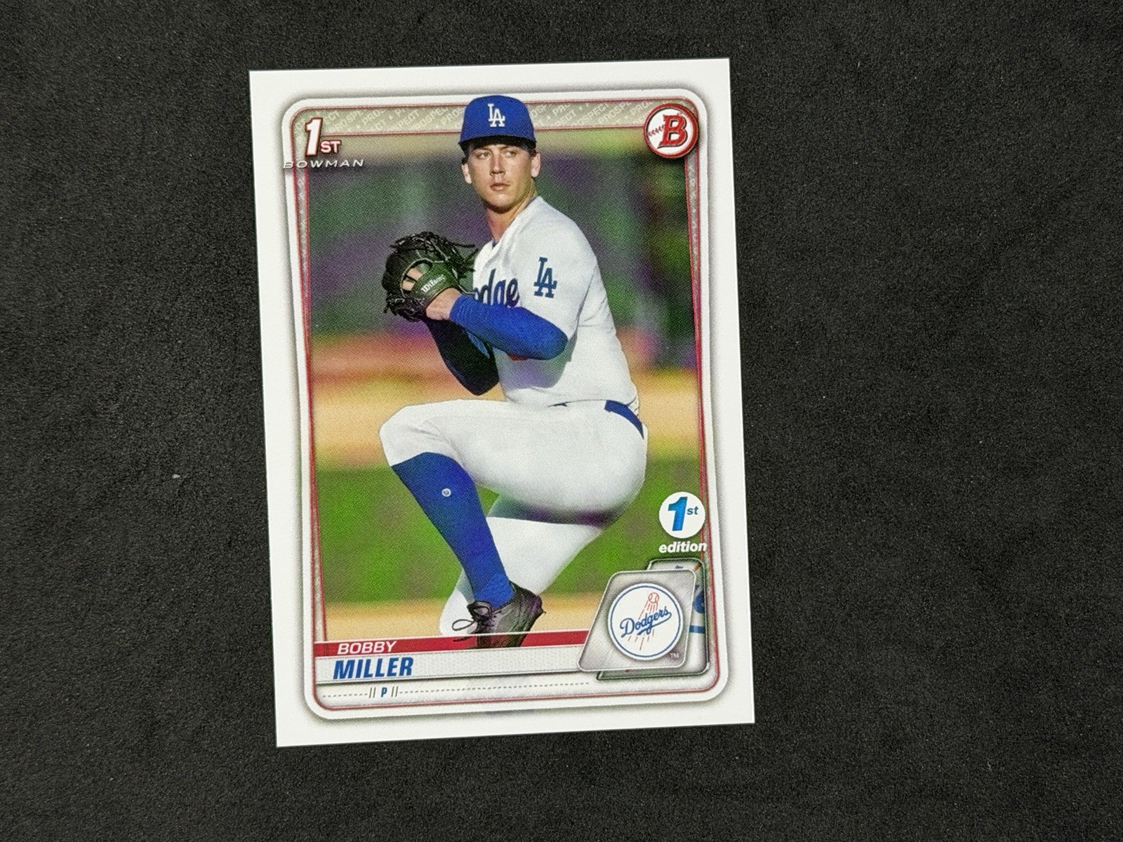 Bobby Miller #BD-38 Baseball Cards 2020 Bowman Draft 1st Edition trading card — raw and PSA graded price guide