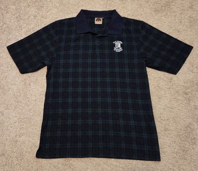 Old Course St Andrews Polo Mens Medium Black Watch Tartan Plaid Oakridge Tag