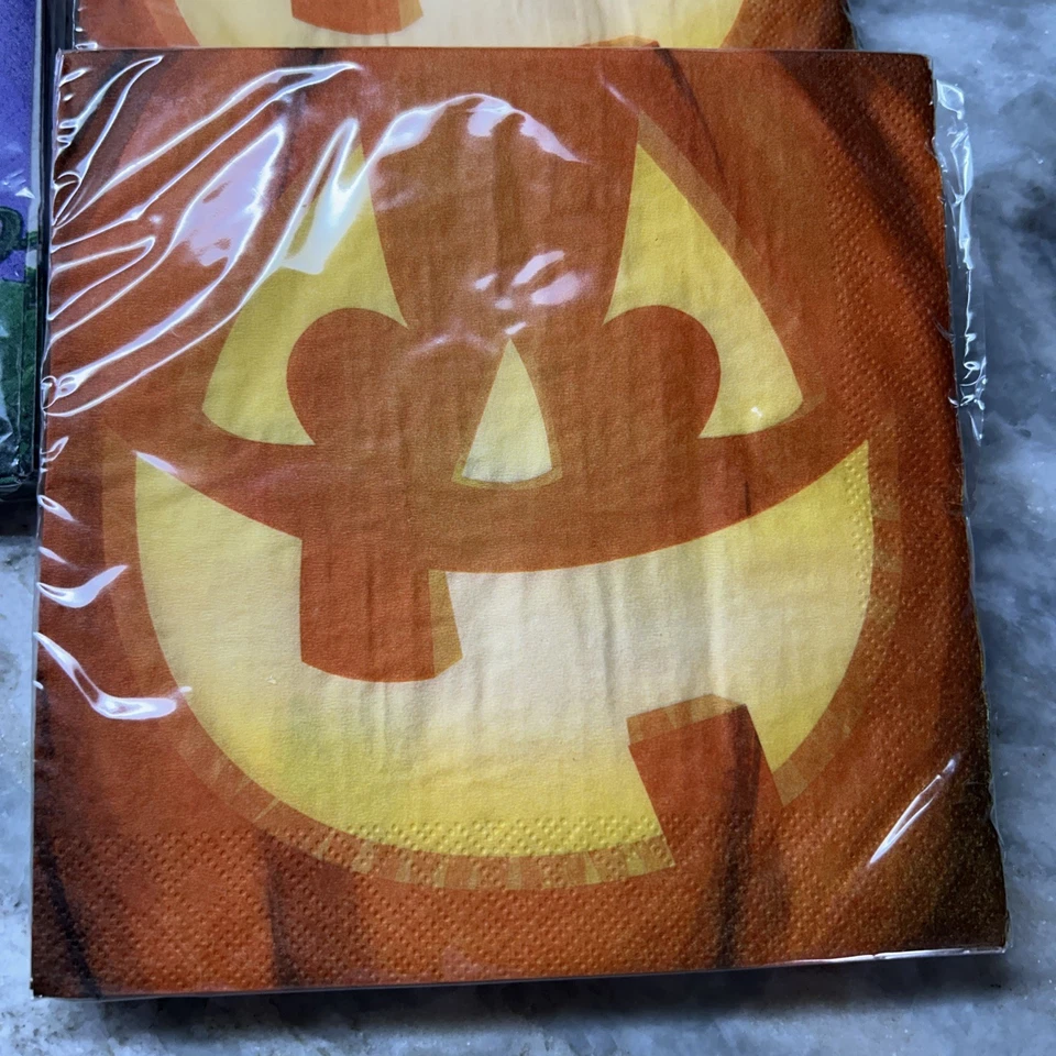 Servilletas de papel Halloween calabaza nuevo lote de 5 paquetes. 80 piezas en total Foto 2 de 4