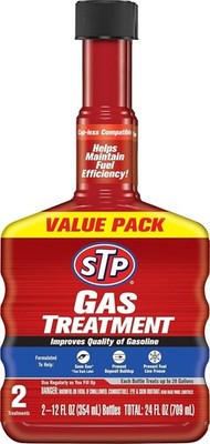 STP Gas Treatment Fuel System Cleaner 12oz x 2 (24oz Total) | Prevents Deposits