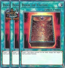 Yugioh! 3x Book of Taiyou PHRE-EN052 Rare 1st Ed NM