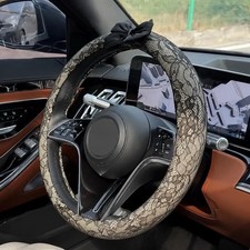 Ice Silk Lace Steering Wheel Cover With Bowbreathable Anti-slip Car Accessory Ice Silk Lace Steering Wheel Cover With Bowbreathable Anti-slip Car Accessory