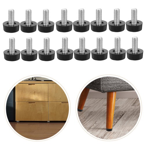 40 Pcs Leveling Foot Rubber Head Screws Adjustable Leg Levelers Feet - Picture 2 of 12