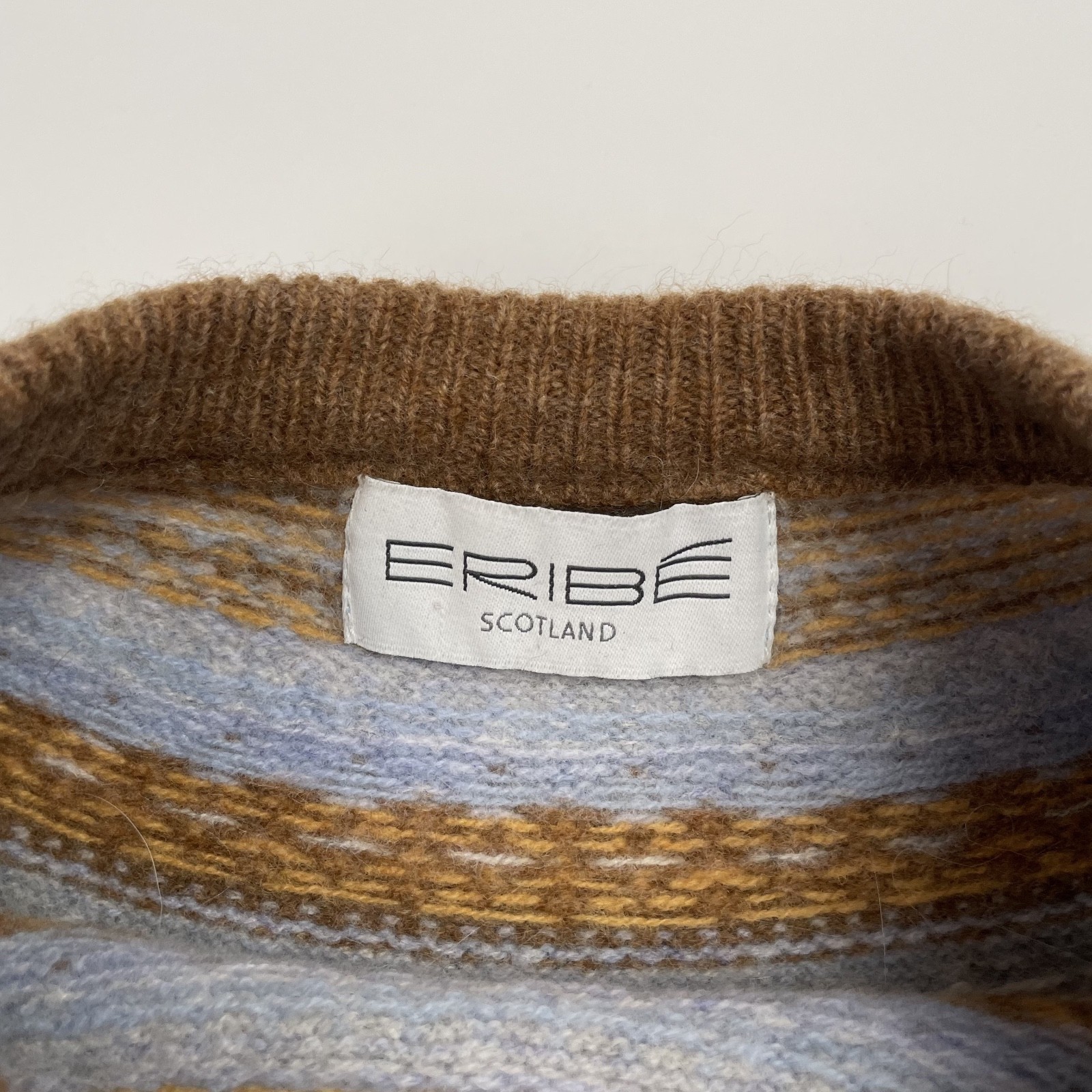 ERIBE Scotland Women's Fair Isle Wool Sweater, Size M, 96% Wool image 6