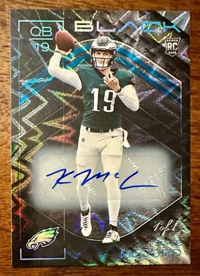 2025 Panini Black Football Rookie Autographs Platinum 1/1 Kyle McCord RC Eagles