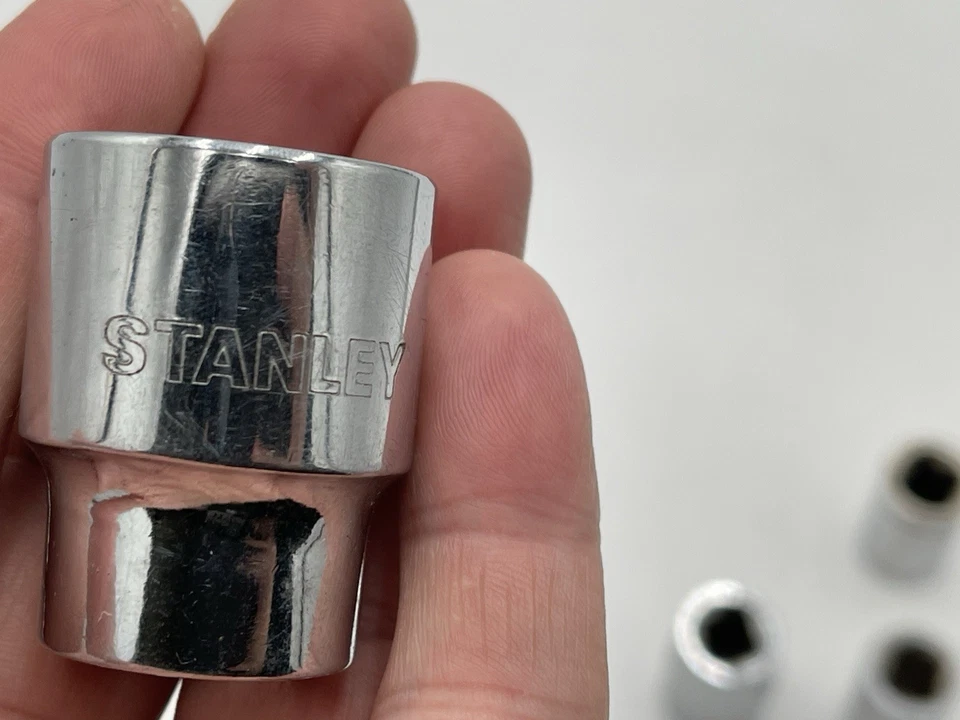 Lot Of four Metric Short Sockets, 1/2” Drive, 6 And 12 Pt Stanley, Channellock - Image 4 of 4