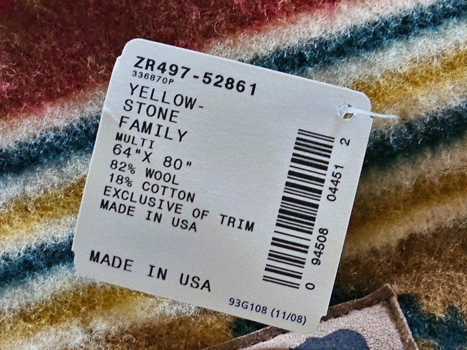 Pendleton Wool Blanket Yellowstone Grizzly Bear Family Limited Edition 64x80 - Image 4 of 4