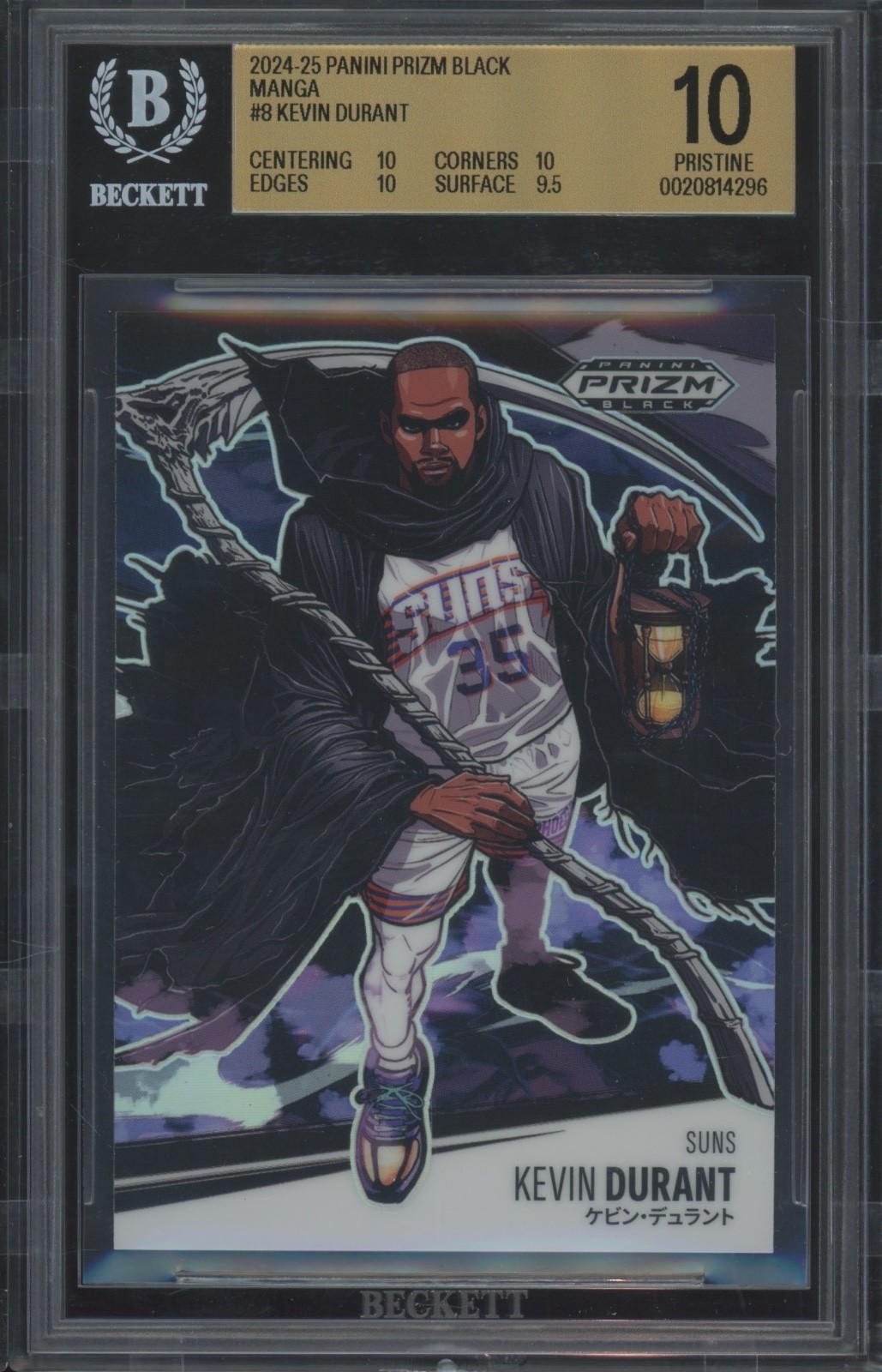 2024 Panini Prizm Black Manga #8 Kevin Durant SSP Case Hit Pristine BGS 10