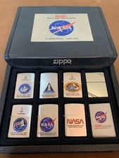 1992 ZIPPO NASA Space Flight Emblem Series Set of 6 Unused Vintage Lighters Rare
