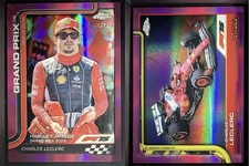 Charles Leclerc Pink Refractor Lot 2025 Topps Chrome F1 Ferrari Racing Cards