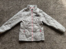 Patagonia Girl's Gray Nano Puff Diamond Quilted Jacket XL 14 EUC