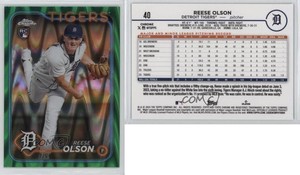 2024 Topps Chrome Green RayWave Refractor /99 Reese Olson #40 Rookie RC