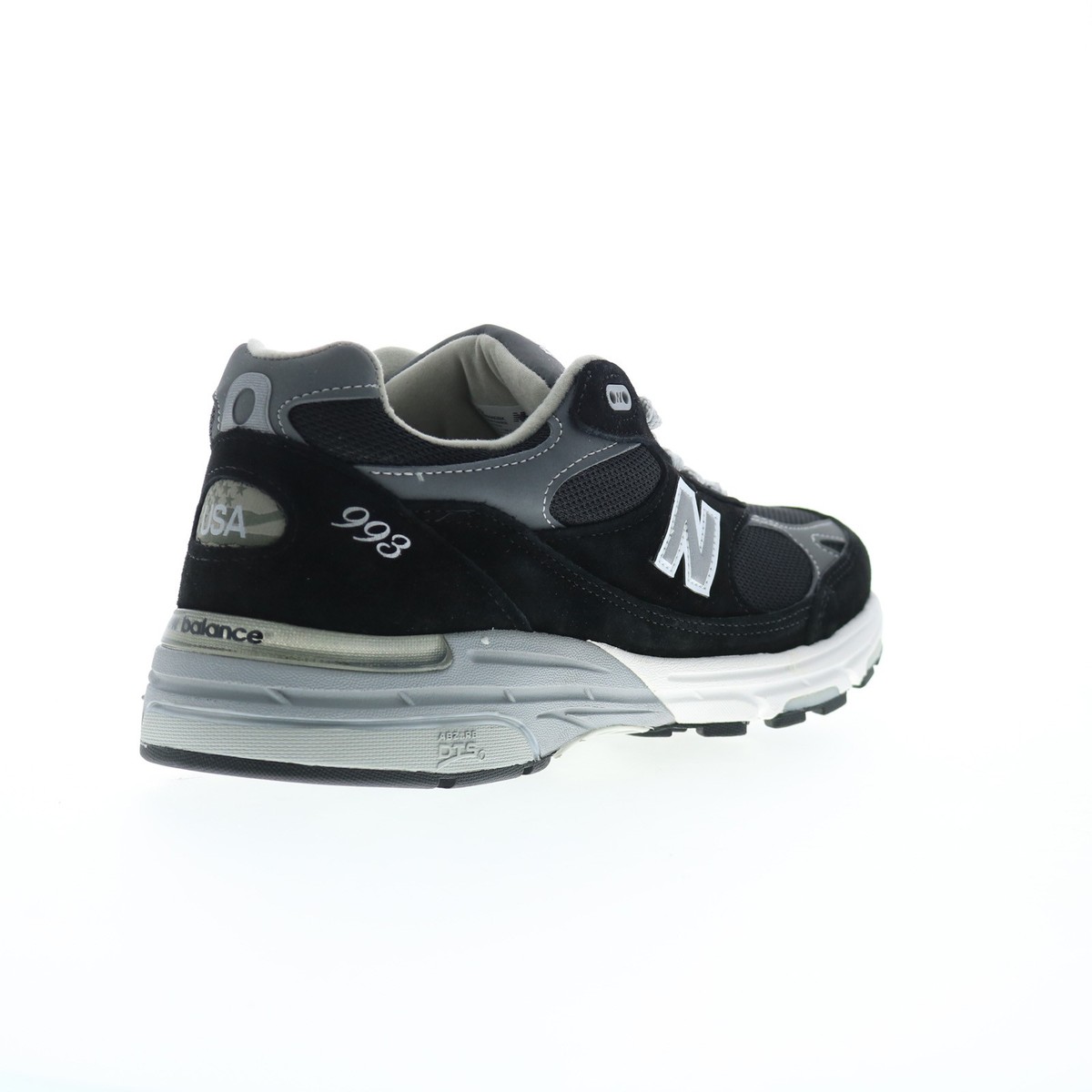 New Balance 993 XMR993BK Mens Black Suede Lifestyle Sneakers Shoes