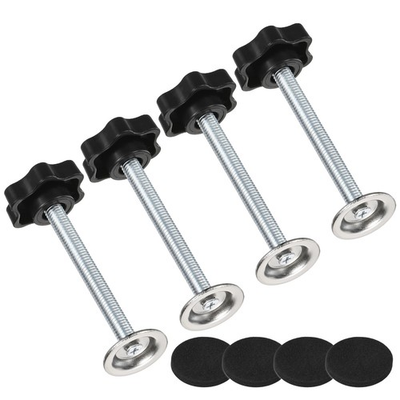 #ad 4 Pack M8x70mm Star Clamping Knobs with Screws Pressure Plate Rubber Pad AU $17.00