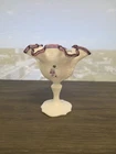 FENTON Art Glass Vase Crest Plum