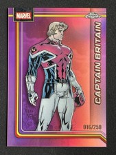 Captain Britain 2026 Topps Chrome Marvel Comics Pink Refractor Base /250 #20