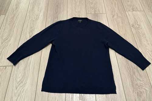 Neu ohne Etikett J. Rundhals Kaschmir klassischer Rundhals Pullover M dunkelblau J.Crew 3/4 Arm - Bild 1 von 7