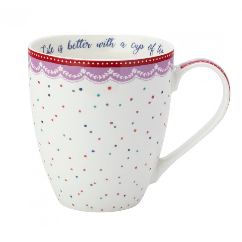 Spotty Large Ceramic Tea Mug - by Ashley Thomas - 500ml