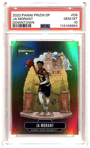 2020-21 Prizm Draft Picks Collegiate Downtown SSP Ja Morant PSA 10 BG6